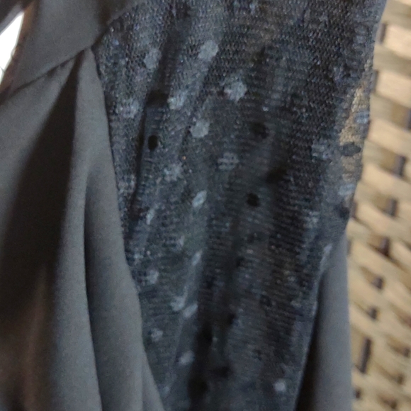 Ann Taylor Loft Dot Laced Ruffle Sleeve Blouse L - Picture 10 of 15